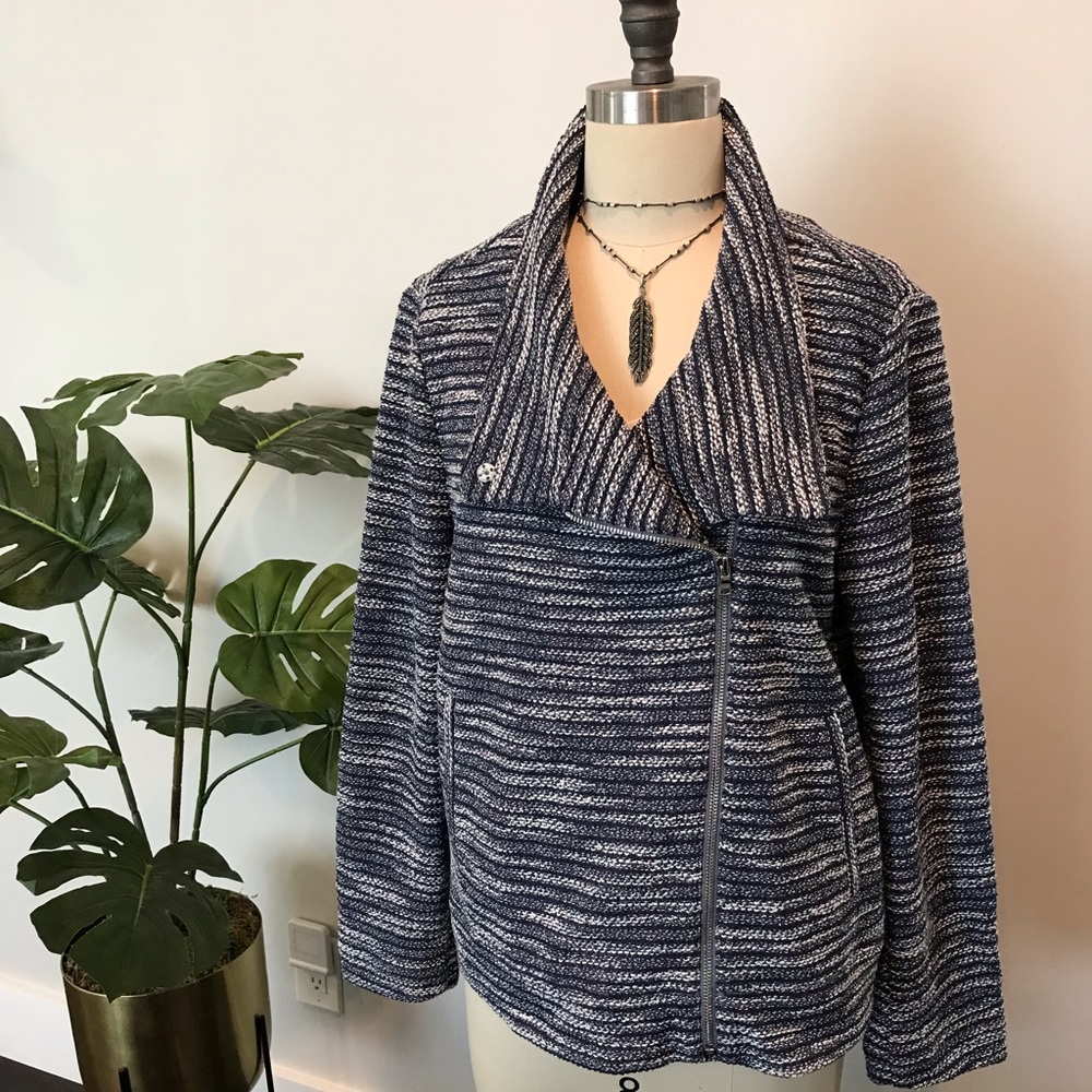 LOFT Blue and White jacket